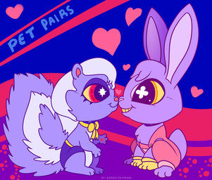 clothing rabbit_ears skunk_tail text bardo_en_krisis glitch_productions hasbro littlest_pet_shop the_amazing_digital_circus jax_(tadc) lagomorph leporid mammal mephitid rabbit skunk hi_res