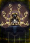 iris machine male meditation solo spiritual killingtea blizzard_entertainment overwatch garra zenyatta_(overwatch) felid lion mammal omnic pantherine hi_res