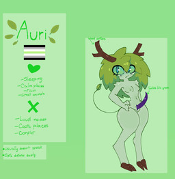 agender_pride_colors antlers breasts character_bio curvy_figure genitals green_body green_eyes herm hooves horn intersex leaf leaf_hair leaf_tail lgbt_pride penis plant plant_hair pride_colors pseudo_hair purple_penis small_breasts small_waist solo tail text unusual_anatomy unusual_genitalia unusual_penis wide_hips aurihev_(artist) auri_(aurihev) animal_humanoid deer deer_humanoid elemental_creature elemental_humanoid flora_fauna humanoid mammal mammal_humanoid plant_humanoid reptile scalie snake absurd_res english_text hi_res agender_(lore)