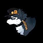 alternate_species blue_eyes chain clothing collar feral feralized fur furrification grey_body grey_fur hat headgear headwear looking_at_viewer male simple_background solo transparent_background magicalkoko jojo's_bizarre_adventure jotaro_kujo canid canine canis domestic_dog mammal 1:1 2017 alpha_channel low_res