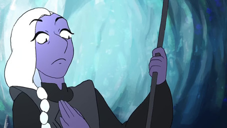 ambiguous_gender anime_style braided_hair clothed clothing detailed_background eyelashes hair humanoid_pointy_ears lip_sync long_hair not_furry open_mouth pointy_ears purple_body purple_skin scene_interpretation solo staff white_hair shalalalin griffin_mcelroy_(va) the_adventure_zone the_mcelroy_family magic_brian arachnid arthropod drow elf humanoid mammal spider 16:9 2017 2d_animation animated digital_media_(artwork) frame_by_frame hi_res short_playtime sound video voice_acted widescreen male_(lore)