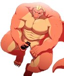 animal_genitalia anthro barazoku big_muscles erection genital_slit genitals huge_muscles humanoid_hands hyper hyper_muscles kemono male muscular muscular_male penis scar sitting solo samoji dragon_quest dragon_quest:_the_adventure_of_dai square_enix crocodine crocodile crocodilian reptile scalie 2022 censored hi_res