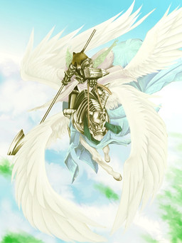 4_wings anthro armor clothing detailed_background duo feathered_wings feathers flying knight looking_at_viewer male medieval melee_weapon multi_wing outside plate_armor polearm realistic riding sky spear straddling warrior weapon white_body white_feathers white_wings wings unknown_artist mythology equid equine mammal mythological_creature mythological_equine pegasus procyonid raccoon 3:4 detailed