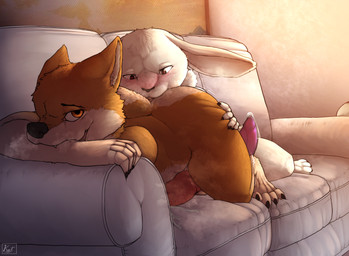 anal anal_penetration animal_genitalia animal_penis anthro arm_bite ass_up biting_own_arm bodily_fluids butt canine_genitalia canine_penis duo ears_back ears_down erection furniture genital_fluids genitals hand_on_butt knot knotted_penis looking_back male male/male nude oral penetration penis pivoted_ears precum raised_tail rimming role_reversal sex sofa sofa_sex spread_butt spreading tail tapering_penis throbbing geno28 joel_johansson_(geno28) oswald_stomper_(geno28) canid canine canis domestic_dog finnish_spitz lagomorph leporid mammal rabbit spitz hi_res watermark