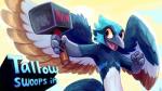 anthro hammer looking_at_viewer male solo text tools wings geckozen nintendo super_smash_bros. tallow avian bird fairywren malurid oscine passerine superb_fairywren