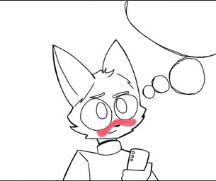 duo female male male/female thought_bubble jouh canid canine mammal 2d_animation animated frame_by_frame short_playtime sketch sound video