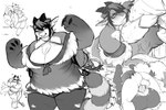 anthro anthro_on_anthro anthro_penetrated anthro_penetrating anthro_penetrating_anthro balls big_breasts big_butt biped breasts butt butt_grab claws cleavage clothed clothing ear_twitch erection female female_anthro female_penetrated finger_claws from_front_position genitals hand_on_butt horn larger_female legs_up male male/female male_penetrating male_penetrating_female markings mating_press penetration penile penile_penetration penis_in_pussy pupils ring_(marking) ringed_tail sex size_difference slit_pupils smaller_male striped_markings striped_tail stripes tail tail_markings vaginal vaginal_penetration iriedono mythology dragon mythological_creature mythological_scalie scalie 2025 digital_media_(artwork) greyscale monochrome