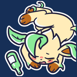 3_toes alcohol ambiguous_gender beverage blush blush_stickers bottle brown_body brown_fur container drunk eyes_closed feet feral fur green_body green_fur lying multicolored_body multicolored_fur on_front open_mouth outline paws quadruped simple_background sleeping solo substance_intoxication tan_body tan_fur toes transparent_background white_outline endwl nintendo pokemon eeveelution generation_4_pokemon leafeon pokemon_(species) 1:1 2023 alpha_channel digital_media_(artwork) icon reaction_image unavailable_at_source