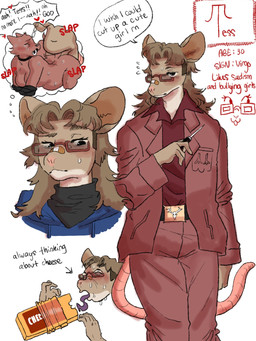ambiguous_gender anthro bdsm bondage bound chain chain_leash fantasizing female leash solo syringe text sepulturegirl mammal mouse murid murine rodent 2026 3:4 english_text