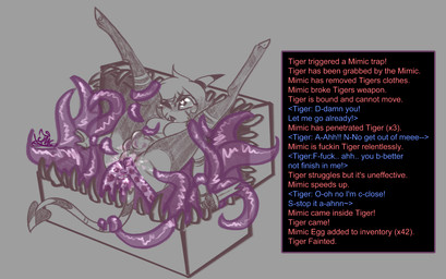 anal anal_penetration anthro bound breasts dialogue dialogue_box double_penetration egg egg_in_ass egg_insertion explicitly_stated_nonconsent female female_penetrated forced forced_impregnation gameplay gameplay_mechanics genitals heart_eyes heart_symbol impregnation impsona medium_breasts oviposition ovipositor penetration profanity rape reverse_forced_impregnation sex tentacle_in_ass tentacle_in_vagina tentacle_ovipositor tentacle_penetration tentacles tentacles_around_arms tentacles_on_female text vaginal vaginal_penetration vulva tigermcheh tiger_(tigermcheh) imp mimic mimic_chest english_text sketch