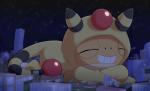 eyes_closed macro night sky smile solo star rodricoro nintendo pokemon amphy ampharos generation_2_pokemon generation_5_pokemon pokemon_(species) scraggy absurd_res hi_res