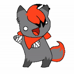 ambiguous_gender anthro bandage bandaged_arm dancing emo_haircut fur grey_body grey_fur hair piercing red_body red_fur red_hair simple_background solo white_background v3sterp0nk between_here_and_a_hard_place cody_doom_n_gloom_(v3sterp0nk) canid canine canis gloomdog mammal wolf 1:1 animated