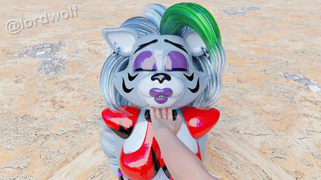 4_fingers anthro areola areola_slip black_nose breasts claws clothed clothing ear_piercing ear_ring eyebrows female fingers glistening glistening_body green_highlights grey_hair hair highlights_(coloring) lipstick looking_at_viewer machine makeup piercing pointy_ears prick_ears purple_lipstick ring_piercing solo lordwolf sound_warning coolioart_(modeler) five_nights_at_freddy's five_nights_at_freddy's:_security_breach scottgames steel_wool_studios roxanne_wolf animatronic canid canine canis human mammal robot robot_anthro wolf 16:9 2025 3d_(artwork) 3d_animation 4k absurd_res animated digital_media_(artwork) hi_res high_framerate huge_filesize long_playtime sound video widescreen