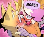 age_difference anthro bat big_breasts bigdad blonde_hair blue_eyes breasts canid canine comic duo female fox fur hair male male/female mammal miles_prower older_female rouge_the_bat sega sonic_the_hedgehog_(series) tan_body tan_skin yellow_body yellow_fur younger_male