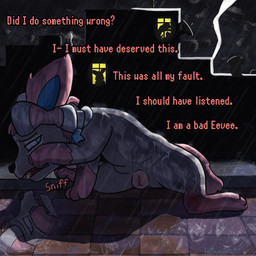 abused after_rape after_sex animal_genitalia animal_vulva bodily_fluids canine_genitalia canine_vulva city crying female feral genitals night nude raining sad storm street tears trauma victim vulva water wounded poofythedragon nintendo pokemon canid canine canis domestic_dog eevee eeveelution fairy generation_1_pokemon generation_6_pokemon mammal pokemon_(species) sylveon 1:1 absurd_res comic hi_res story