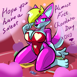 anthro blonde_hair female green_eyes hair heart_eyes heart_symbol holidays inflatable kneeling latex looking_at_viewer pink_body smile solo aygee valentine's_day sofi_(aygee) animate_inanimate canid canine canis domestic_dog felid husky leopard living_inflatable living_latex mammal nordic_sled_dog pantherine spitz 1:1 2021 hi_res