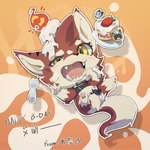 anthro biped chibi countershade_fur countershading fur kemono male red_body red_fur solo white_body white_countershading white_fur yellow_eyes furyraptor23 canid canine fox mammal 1:1 2024 hi_res