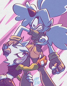 anthro blue_eyes blush butt clothing duo embarrassed female female/female fur gloves hand_on_head handwear heart_pupils heart_symbol leg_grab pink_eyes wool_(fur) ruckuss idw_publishing sega sonic_the_hedgehog_(comics) sonic_the_hedgehog_(idw) sonic_the_hedgehog_(series) lanolin_the_sheep_(sonic) tangle_the_lemur bovid caprine lemur mammal primate sheep strepsirrhine absurd_res hi_res