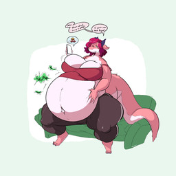 anthro belly belly_grab big_belly big_breasts breasts craving female fur huge_belly hungry hyper hyper_belly hyper_pregnancy navel outie_navel overweight overweight_female pregnant pregnant_anthro pregnant_female rumbling_stomach sinfullapis mythology dragon furred_dragon furred_scalie mythological_creature mythological_scalie scalie 1:1 absurd_res hi_res