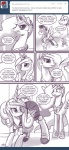 armor ask_blog bent_over comic crown dancing dialogue english_text equid equine feathered_wings feathers female feral friendship_is_magic hair hasbro headgear horn john_joseco long_hair male mammal monochrome my_little_pony mythological_creature mythological_equine mythology pegasus princess_cadance_(mlp) princess_celestia_(mlp) royal_guard_(mlp) text tiara tumblr user_avatar wing_boner winged_unicorn wings