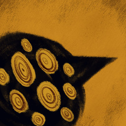 10_eyes ambiguous_gender beak black_beak black_body black_feathers feathers feral multi_eye simple_background solo spiral spiral_eyes yellow_background yellow_sclera losteyrie lobotomy_corporation project_moon big_bird_(lobotomy_corporation) abnormality_(project_moon) avian bird 1:1 2d_animation animated frame_by_frame headshot_portrait icon loop portrait restricted_palette