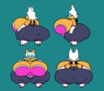 anthro big_breasts big_butt breasts butt cleavage clothed clothing female footwear high_heels huge_breasts huge_butt looking_at_viewer shoes solo thick_thighs wide_hips fawxen sega sonic_the_hedgehog_(series) rouge_the_bat bat mammal