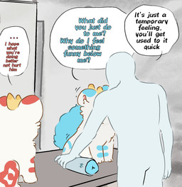 ambiguous_gender blue_body blue_fur curious dialogue feral fluffy fluffy_tail fur group horn looking_at_another paws penetrable_sex_toy red_body red_fur round_ears sex_toy simple_coloring sitting speech_bubble tail text trio white_body white_fur izih asian_mythology fabulous_beasts fenz_(studio) mythology bixie_(fabulous_beasts) tianlu_(fabulous_beasts) human mammal mythological_creature pixiu colored comic english_text hi_res brother_(lore) brothers_(lore) sibling_(lore)