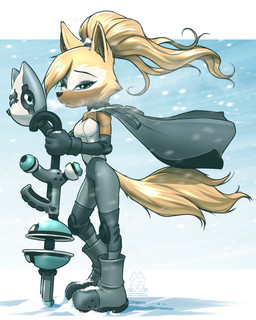 anthro biped blonde_hair blue_eyes boots breath cape clothed clothing facial_markings female footwear fully_clothed fur gun hair head_markings long_hair markings mask mask_(marking) narrowed_eyes open_mouth ponytail ranged_weapon shoes simple_background snow solo standing text weapon wind winter mykegreywolf idw_publishing sega sonic_the_hedgehog_(comics) sonic_the_hedgehog_(idw) sonic_the_hedgehog_(series) whisper_the_wolf canid canine canis mammal wolf 2020 4:5 dated digital_media_(artwork) hi_res signature url