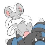 1:1 2016 aliasing bodily_fluids box_buster_rampardos cinccino conditional_dnp digital_media_(artwork) duo erection female female_penetrated feral fossil_pokemon fur generation_4_pokemon generation_5_pokemon genital_fluids genitals gift_shop_cinccino grey_body grey_fur klaide male male/female male_penetrating male_penetrating_female nintendo penetration penile penile_penetration penis penis_in_pussy pokemon pokemon_(species) pokemon_mystery_dungeon pussy rampardos sex simple_background spike_chunsoft vaginal vaginal_fluids vaginal_penetration white_background