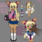 alternative_fashion blonde_hair chibi_minako clothing female fish_hooking ganguro_(fashion) gyaru hair j-fashion kogal long_hair school_uniform slim text uniform chibi_viii lagomorph leporid mammal rabbit 1:1 absurd_res english_text hi_res trans_(lore) trans_woman_(lore)