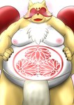 anthro asian_clothing belly big_belly clothing east_asian_clothing eyes_closed fundoshi humanoid_hands japanese_clothing kemono male moobs nipples obese obese_male overweight overweight_male solo underwear mametanu_tanuki sengoku_puzzle tokugawa_ieyasu canid canine mammal raccoon_dog tanuki 2022