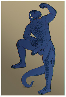 anthro balls blue_body blue_penis erection facial_spikes flexing flexing_bicep genitals glans humanoid_genitalia humanoid_penis looking_at_viewer male male_anthro muscular muscular_anthro muscular_male non-mammal_balls nude nude_anthro nude_male penis scales simple_background solo spikes spikes_(anatomy) step_pose tail themutt microsoft the_elder_scrolls tristen argonian scalie 2025 hi_res