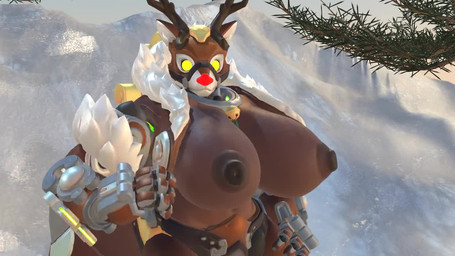 antlers areola armor big_breasts bouncing_breasts breast_expansion breasts dark_areola dark_body dark_nipples dialogue expansion female female_taur hand_on_breast holding_breast horn huge_breasts inflation machine navel nipples slosh sloshing_breasts solo charleskirbyiii blizzard_entertainment overwatch orisa_(overwatch) reindeer_orisa_(overwatch) omnic robot taur 16:9 3d_(artwork) 3d_animation ai_generated_audio animated digital_media_(artwork) english_audio short_playtime sound unavailable_at_source video widescreen