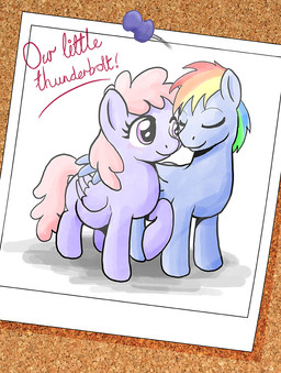 belly big_belly duo eyes_closed fastener feathered_wings feathers female feral hair male multicolored_hair pin_(fastener) pink_eyes pink_hair pregnant quadruped smile tail text thumb_tack using_wings wing_hug wings muffinshire hasbro my_little_pony mythology equid equine mammal mythological_creature mythological_equine pegasus character_request english_text