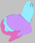 anus armless awkward_smile female genitals looking_at_viewer lying not_furry pussy smile solo thick_thighs ponk land_of_boggs boggo_(land_of_boggs) bogg hi_res