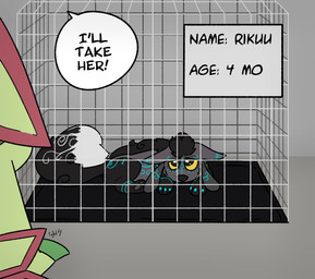 ambiguous_gender anthro cage dialogue duo feral fur grey_background grey_body grey_fur in_cage quadruped simple_background solo_focus speech_bubble stated_age stated_young text yellow_sclera young lightningb0lt01 nintendo pokemon rikuu_(rikuutheriolu) flygon generation_3_pokemon generation_4_pokemon hybrid mightyena pokemon_(species) riolu 2026 absurd_res digital_drawing_(artwork) digital_media_(artwork) english_text hi_res signature female_(lore)