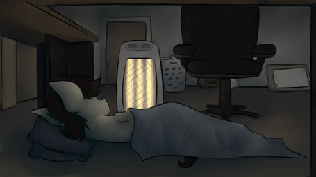 chair dark door furniture male mane night paper pillow sleeping solo table marsminer hasbro my_little_pony fan_character pone_keith earth_pony equid equine horse mammal pony 16:9 2016 digital_media_(artwork) widescreen