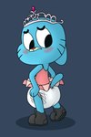 anthro blush crown diaper femboy headgear male male/male solo tiara young tenerius cartoon_network the_amazing_world_of_gumball gumball_watterson 2:3 hi_res