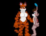 anthro anthro_pred anthro_prey breast_jiggle breast_squish breasts digestion duo female female_pred jiggling male male/female rumbling_stomach size_difference squish swallowing vore lunalyst felid humanoid lagomorph leporid mammal pantherine rabbit animated hi_res short_playtime