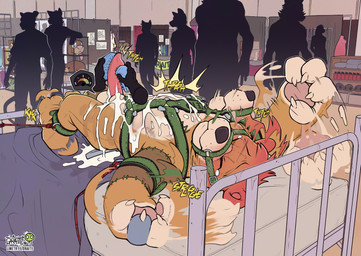 after_orgasm_torture ambiguous_gender anthro bdsm blush blushing_profusely bodily_fluids bondage bound brush brushing cock_and_ball_torture convention crowd crowded cuff_(restraint) cum cum_everywhere cum_on_chest dry_orgasm exhibitionism forced forced_orgasm fursuit_head genital_fluids genital_torture genitals group group_sex harness leather leather_cuffs leather_harness male male/ambiguous messy muzzle_(object) muzzled orgasm overstimulation penile penis penis_torture plushie plushophilia public public_nudity public_sex public_use restraints sex solo_focus spread_eagle stitch_(sewing) struggling struggling_to_get_out tickling tickling_genitalia tickling_penis tied_to_bed voyeur conditional_dnp draite animate_inanimate bear living_plushie mammal hi_res