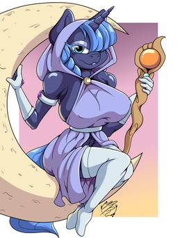 anthro anthrofied arm_tuft armwear belt blue_body blue_eyes blue_fur blue_hair cane clothing crossed_legs dress elbow_gloves female female_anthro footwear full_moon fur gem gloves hair handwear hoodie horn long_socks looking_at_viewer magic_user moon navel scepter shoes sitting sneakers socks solo stick topwear tuft wings reymonrr friendship_is_magic hasbro my_little_pony mythology princess_luna_(mlp) equid equine horse mammal mythological_creature mythological_equine pony winged_unicorn absurd_res hi_res