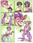 ambiguous_gender anthro duo feral hair hair_loss jewelry kissing male scales tail transformation transformation_sequence transformation_through_kiss bubbeh mythology dragon kobold mammal mustelid mythological_creature mythological_scalie otter scalie hi_res