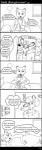 anthro canid canine clothing comic disney english_text female fox hi_res hyenatig_(artist) judy_hopps lagomorph leporid long_ears male mammal monochrome nick_wilde rabbit red_fox simple_background speech_bubble text true_fox white_background zootopia