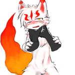 anthro asphyxiation bodily_fluids breath_control choking drooling featureless_crotch holding_breath looking_at_viewer male saliva solo strangling tears throat_grab bayachao iluluna12 makemon izanari_(makemon) canid canine fox mammal 1:1 hi_res