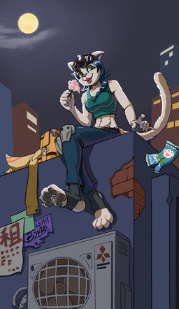 claws clothing feet fellatio female footwear male male/female night oral penile sex sitting solo toe_claws bovie felid feline humanoid mammal absurd_res hi_res