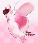 3_toes anthro anus bent_over big_butt big_tail biped breasts butt butt_heart checkered checkered_background countershade_butt countershade_fur countershade_legs countershade_torso countershading feet female female_anthro fur genitals glistening glistening_butt hindpaw innie_pussy looking_at_viewer looking_back looking_back_at_viewer machine monotone_tail multicolored_body multicolored_fur neck_tuft nude pattern_background pawpads paws pear-shaped_figure pink_anus pink_background pink_body pink_countershading pink_eyes pink_fur pink_pawpads pink_pussy presenting presenting_anus presenting_hindquarters presenting_pussy protogen_visor pussy raised_tail rear_view screen screen_face simple_background small_breasts smile solo tail thick_tail thick_thighs toes tuft two_tone_body two_tone_fur white_body white_ears white_fur white_tail wide_hips aymbord strawberry_(aymbord) mammal protogen robot robot_anthro 2024 colored dated digital_media_(artwork) full-length_portrait hi_res portrait shaded signature