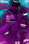 anthro beverage black_eyes blueberry_flavored bodily_fluids bow_tie camera_view clothing cum cum_drip cum_in_beverage cum_on_glass dripping flavored_cum food front_view fruit fur genital_fluids genitals grape grape_flavored hat headgear headwear male nude penis plant purple_body purple_fur solo tentacles text top_hat underwear unusual_bodily_fluids unusual_cum unusual_genital_fluids the_mist_walker five_nights_at_freddy's scottgames shadow_freddy_(fnaf) bear mammal absurd_res digital_drawing_(artwork) digital_media_(artwork) english_text handwritten_text hi_res