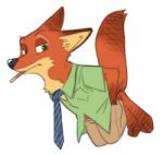 anthro clothing fur male orange_body orange_fur solo kemo_nuko disney zootopia nick_wilde canid canine fox lagomorph mammal red_fox true_fox low_res