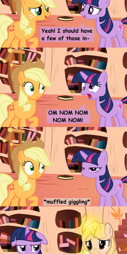 absurd_res applejack_(mlp) beavernator blonde_hair book brown_eyes comic cutie_mark derp dialogue english_text equine female feral floating flower food friendship_is_magic fur green_eyes hair hat hi_res horn horse humor inside magic mammal multicolored_hair my_little_pony open_mouth orange_fur plant ponification pony purple_eyes purple_fur sandwich_(food) smile tara_strong text twilight_sparkle_(mlp) unicorn
Rating: Safe
Score: 13
User: Jatix
Date: January 10, 2014 absurd_res applejack_(mlp) beavernator blonde_hair book brown_eyes comic cutie_mark derp dialogue english_text equine female feral floating flower food friendship_is_magic fur green_eyes hair hat hi_res horn horse humor inside magic mammal multicolored_hair my_little_pony open_mouth orange_fur plant ponification pony purple_eyes purple_fur sandwich_(food) smile tara_strong text twilight_sparkle_(mlp) unicorn
Rating: Safe
Score: 13
User: Jatix
Date: January 10, 2014