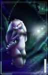 anthro belly biped breasts female genitals humanoid_hands kneeling navel nude pussy simple_background solo text kiaun derideal nova_(xen) lagomorph leporid mammal rabbit 2018 digital_drawing_(artwork) digital_media_(artwork) hi_res url